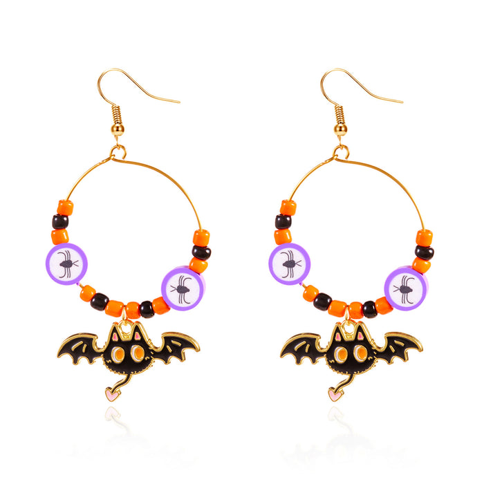 Wholesale  earrings for women,  personalized skull bat pumpkin ghost pendant  earrings