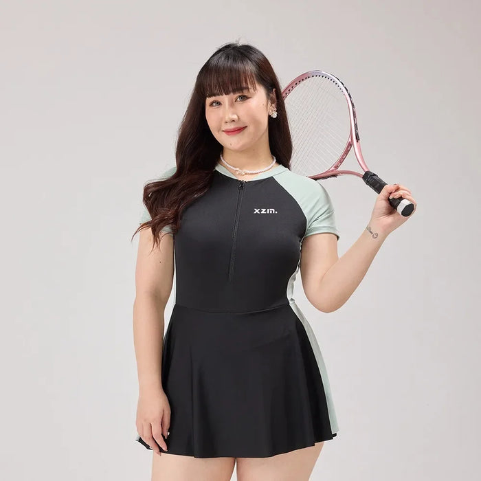 Wholesale Swimsuit one-piece flat leg pants, conservative one-piece hot spring swimsuit