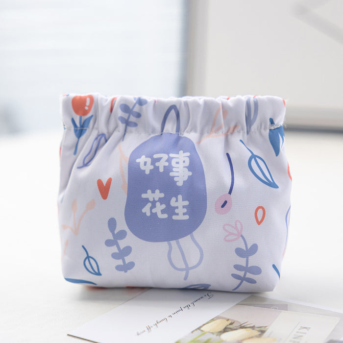 Wholesale Retro coin purse, simple and fashionable canvas cartoon key, cute card bag