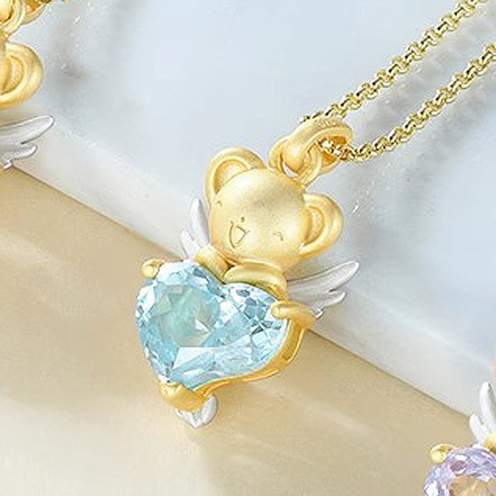 Wholesale 3D Niche Cartoon Heart Necklace  Pendant