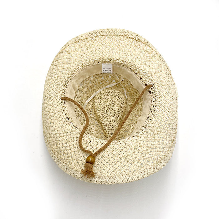 Wholesale Handmade Raffia Hat Mountaineering Camping Style Casual Outdoor Sun Hat