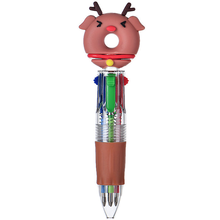 Wholesale Four-color ballpoint pen cute cartoon multi-color pen