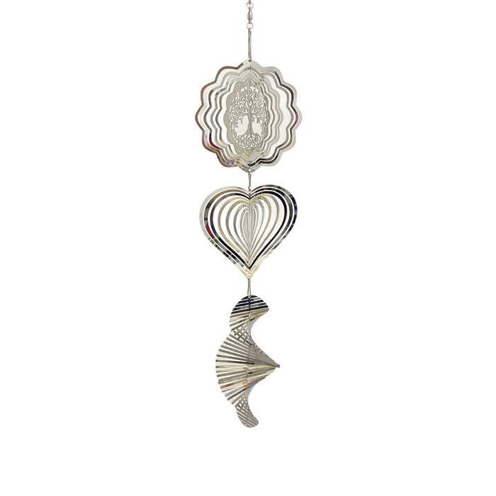 Wholesale Stainless steel 10cm Tree of Life rotating wind chime