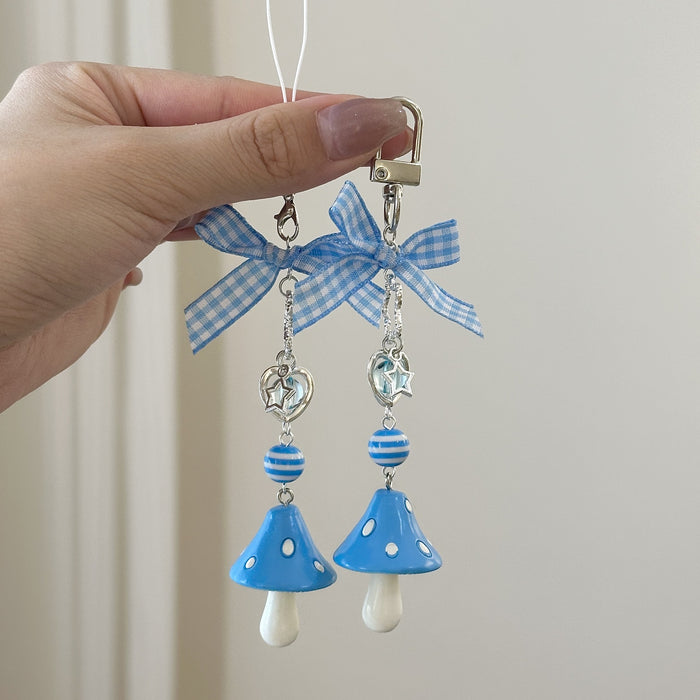 Wholesale Keychain Sweet Blue Girls' Bag Pendant Simple Mobile Phone Chain