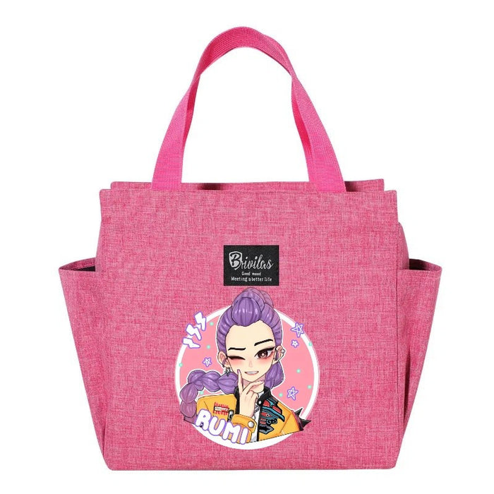 Wholesale Cute Cartoon Print Insulated Lunch Boxes Handbags