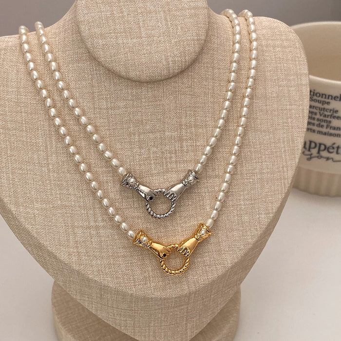 Wholesale Hand Held Pearl Necklace JDC-NE-YuXi008