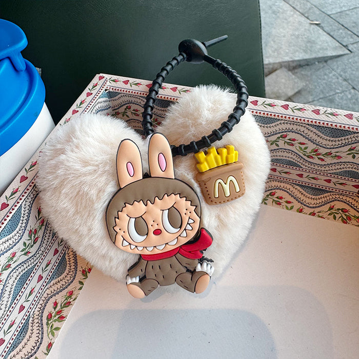 Wholesale Cartoon Funny Zoo Plush Doll Keychain Accessories Creative Cute Couple Best Friend Bag Pendant