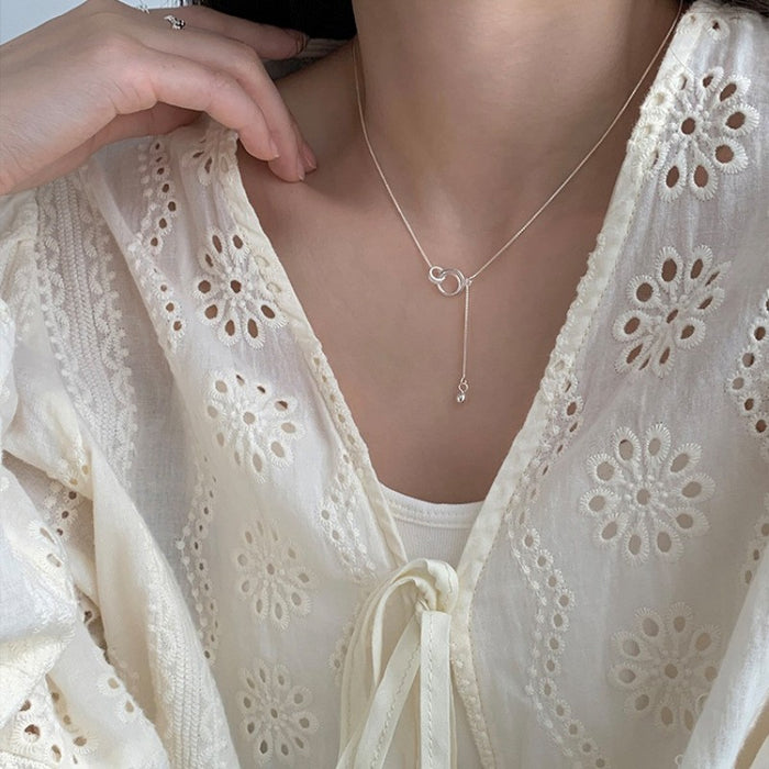 Wholesale  S925 Sterling Silver Butterfly Necklace Gift Female Niche Personalized Pendant