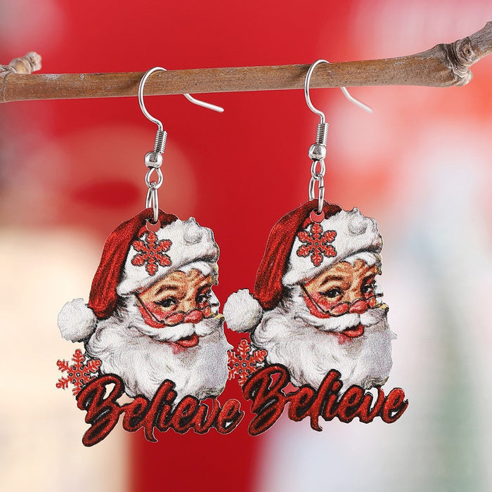 Wholesale Christmas Cartoon Acrylic Earrings