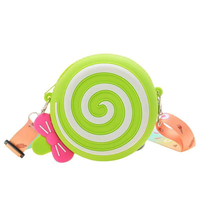 Wholesale Light Green Anime Cartoon Silicone Coin Purse with Bow Cute Gift