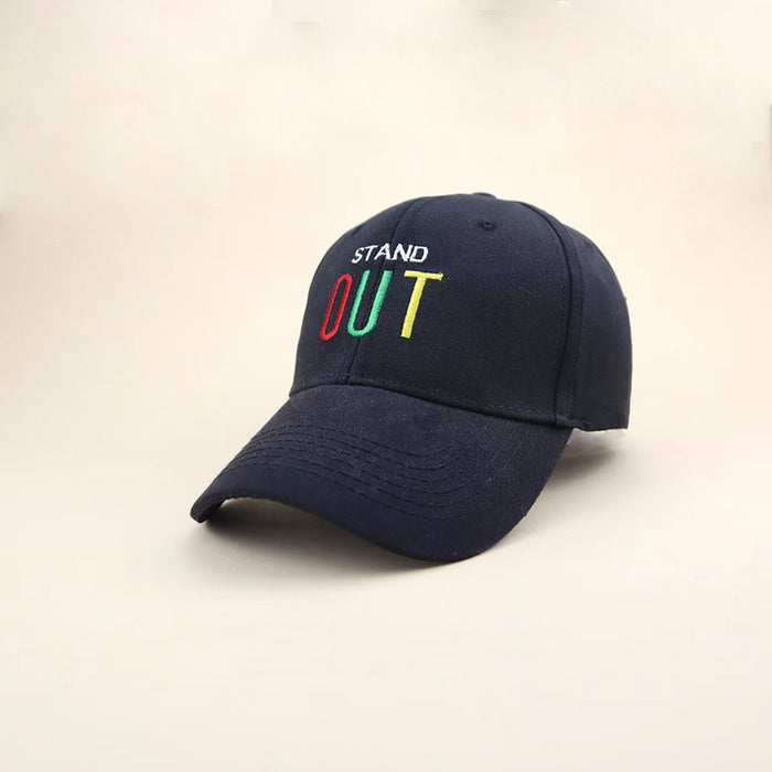 Wholesale Baseball cap with rainbow letter embroidery, fashionable and personalized duckbill cap, outdoor sun protection and sunshade hat