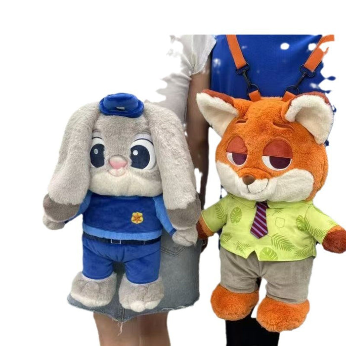 Wholesale Cute Cartoon Fox Plush Backpack Bag Large Capacity Student Schoolbag Travel Backpack