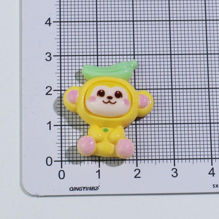 Wholesale Cartoon fruit resin accessories keychain jewelry small accessories hairpin decorative patch