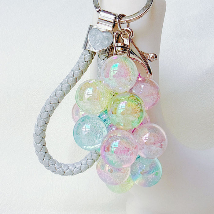 Wholesale Acrylic Grape Cluster Keychain - Cute Fruit Simulated Design MOQ≥6