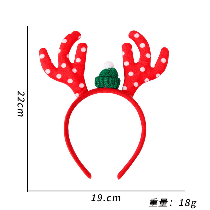 Wholesale Plastic Christmas Headbands With Antler And Star Design For Kids Party Hair Accessory