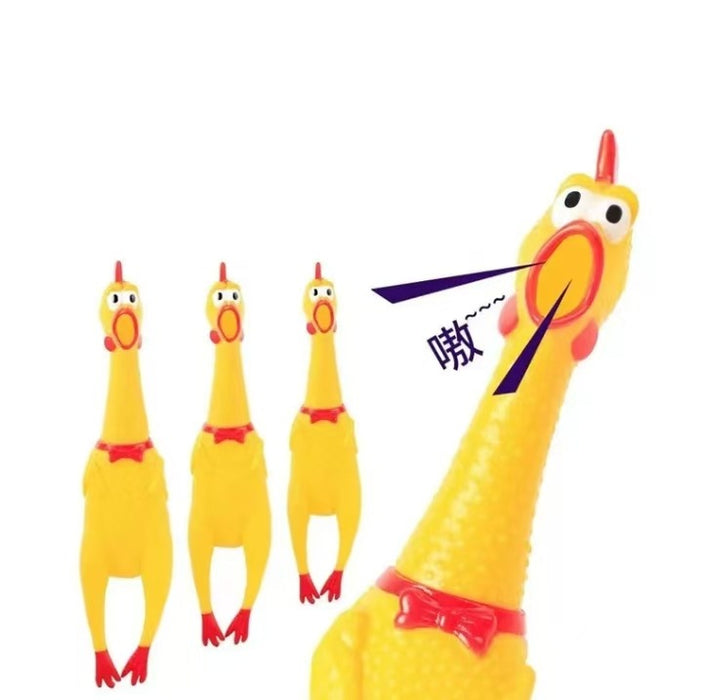 Wholesale Squeaky Chicken Keychain Cute Pet Toy Keyring Boutique