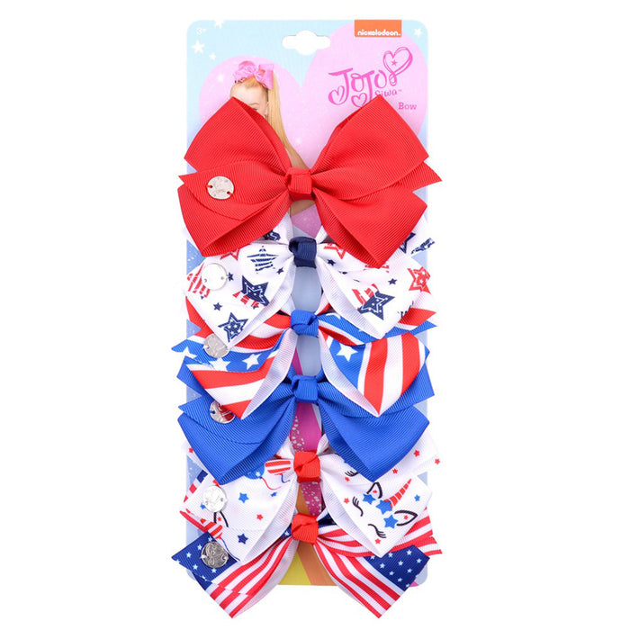 Wholesale Halloween Polyester Fabric Bow Hair Clip Set JDC-HC-Xiane018