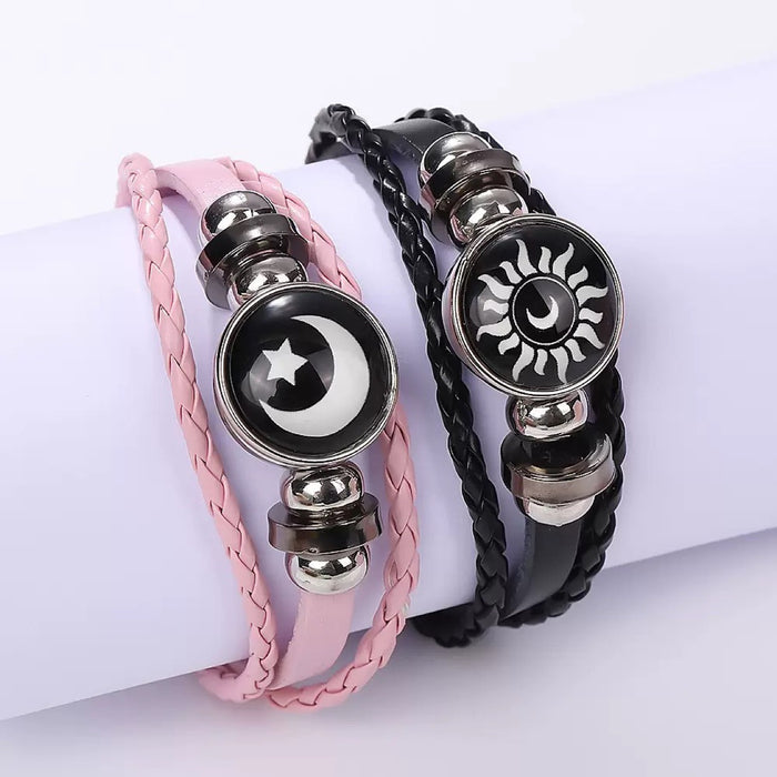 Wholesale Handmade multi-layered woven time gemstone bracelet