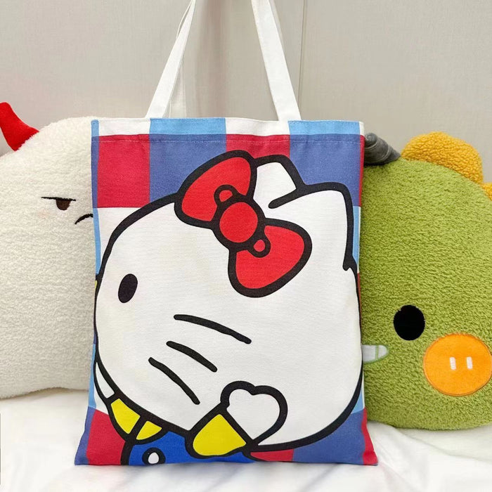 Wholesale Canvas Cute Cat Large Capacity Student Shoulder Bag