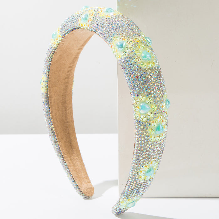 Wholesale Diamond-encrusted sponge height-enhancing headband