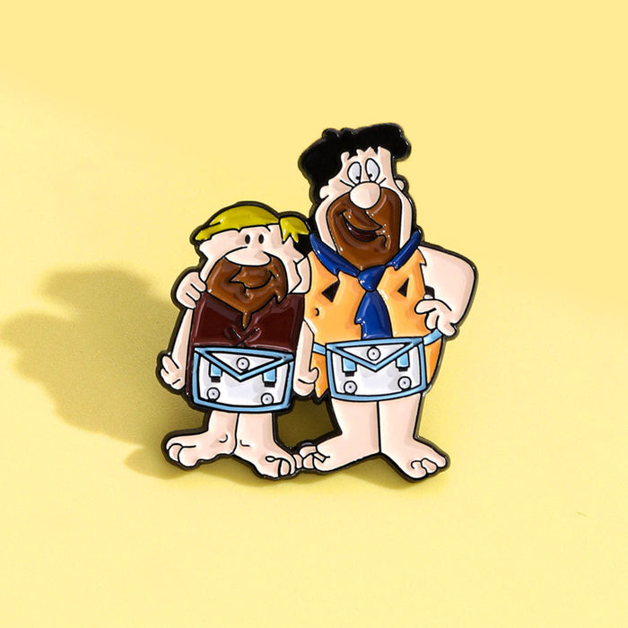 Wholesale Badge metal environmentally friendly zinc alloy personality cute oil drop brooch accessories coat decoration