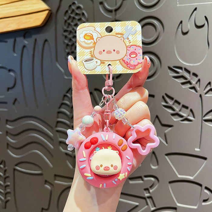 Wholesale Genuine keychain cute cartoon food bead string student bag pendant gift