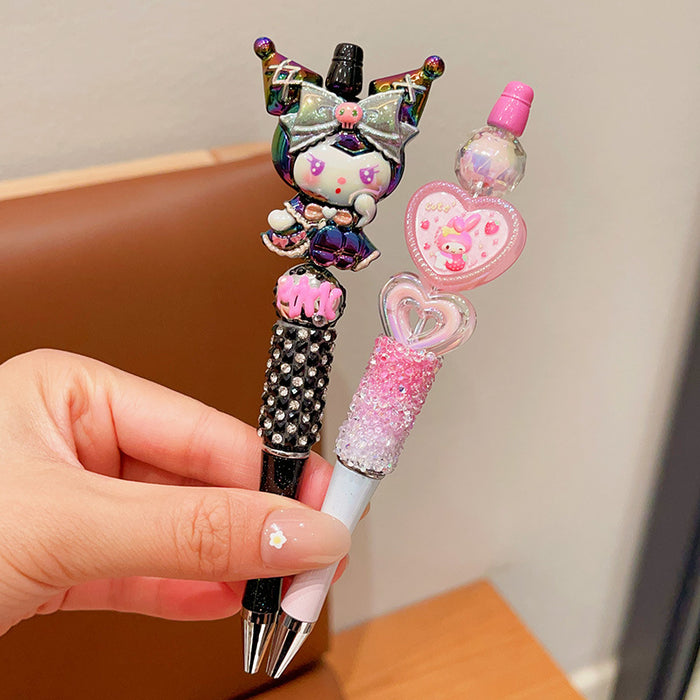 Wholesale Crystal Flash Diamond Rotary Gel Pen Dream Student Beaded Pen Cartoon Signature Pen