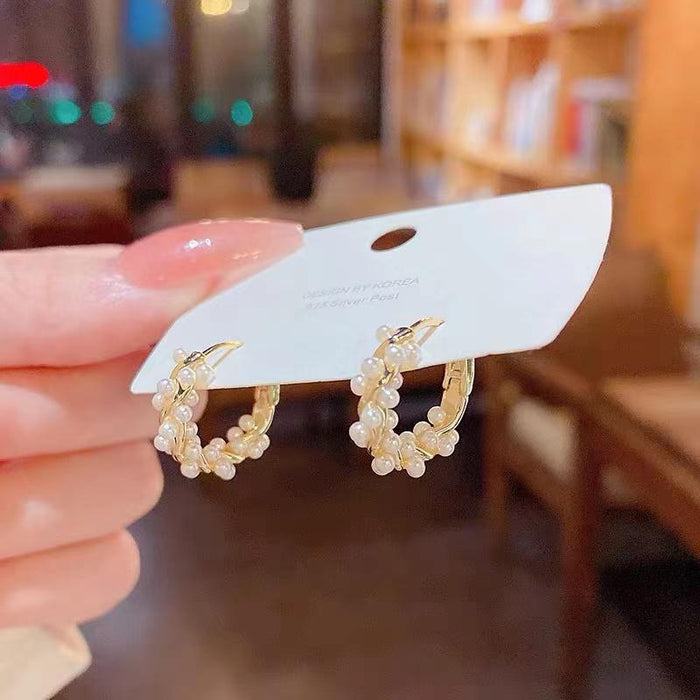 Wholesale Personalized temperament retro niche earrings earrings versatile earrings silver needle retro earrings