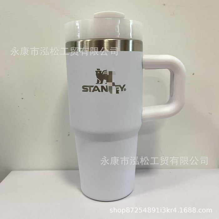 Wholesale stainless steel vacuum beer mug with handle for car children' s car handle cup