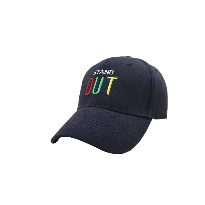 Wholesale Baseball cap with rainbow letter embroidery, fashionable and personalized duckbill cap, outdoor sun protection and sunshade hat
