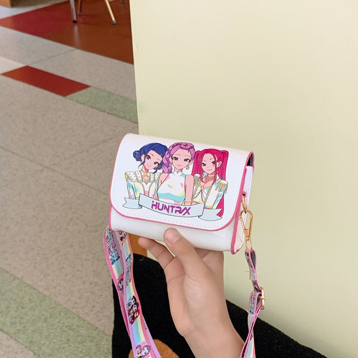 Wholesale Chic Cartoon PU Crossbody Bag for Girls Cute Square Bag with Heart Print Ideal