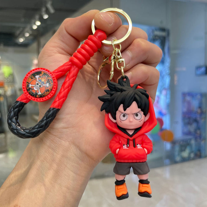 Wholesale Cross border cartoon anime keychain 3D doll car keychain backpack pendant small gift wholesale