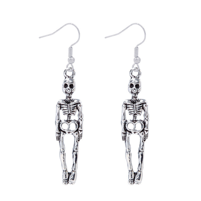 Wholesale Halloween 3pcs Skeleton Series Zinc Alloy Earrings JDC-ES-BinL013