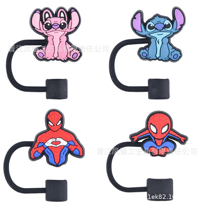 Wholesale 20pcs Food grade stainless steel glass drinking tube cover dust plug cover