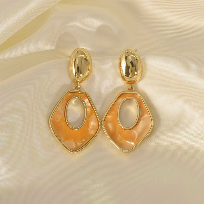 Wholesale Stainless Steel Geometric Earrings Polygonal Hollow Earrings