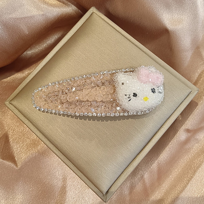 Wholesale sweet pink rhinestone Hair Clips accessories