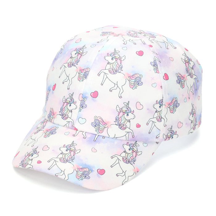 Wholesale Chic Strawberry Unicorn Open Top Baseball Cap Sun Hat for Kids
