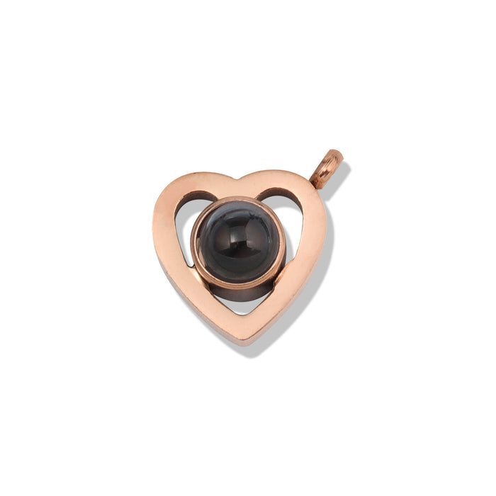 Wholesale Pendant necklace accessories, heart-shaped projection stone pendant