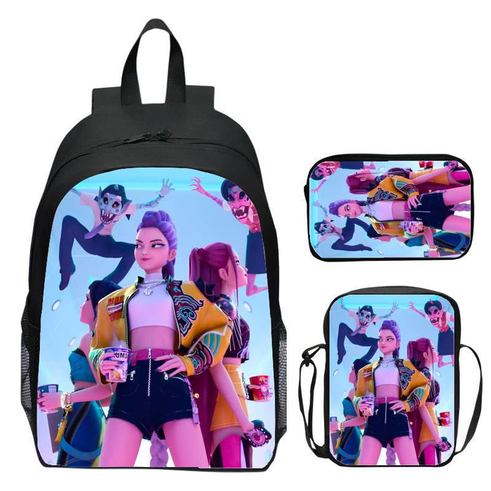 Wholesale K-Pop Three-Piece Suit Primary and Secondary School Student School Bag Customized Backpack