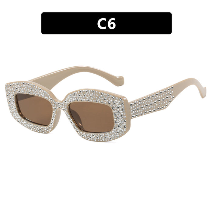 Wholesale 2024 Diamond Irregular Polygon Anti-UV PC Sunglasses JDC-SG-PLS117