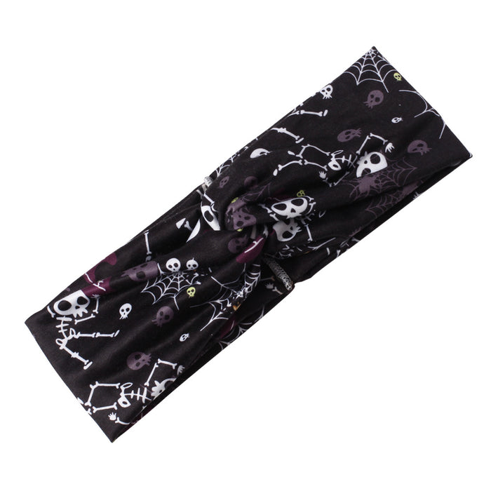 Wholesale Fabric Halloween Double-layer Cross Knot Headband JDC-HD-Xiny007