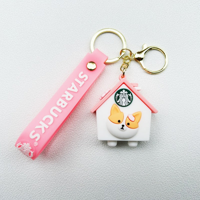 Wholesale Soft rubber cute bear cartoon keychains