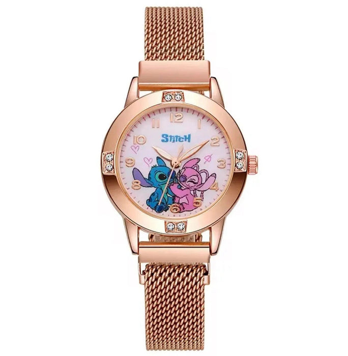 Wholesale Diamond Studded Leather Strap cartoon Watch Women's Quartz