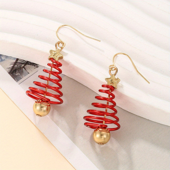 Wholesale Fluorescent Christmas Earrings,  Multi colored Earrings,  Star Christmas Tree Earrings