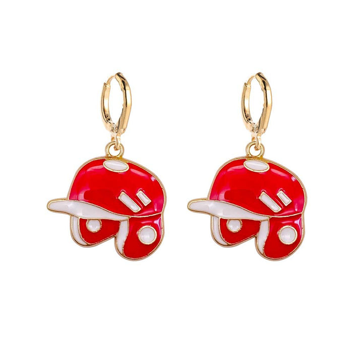 Wholesale Baseball Earrings Cartoon Baseball Oil Drop Pendant Earrings JDC-ES-YaChen018