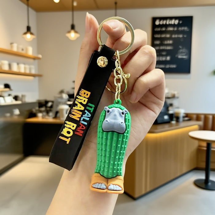 Wholesale 3D Abstract Shark Keychain Prank Bag Packaging Pendant