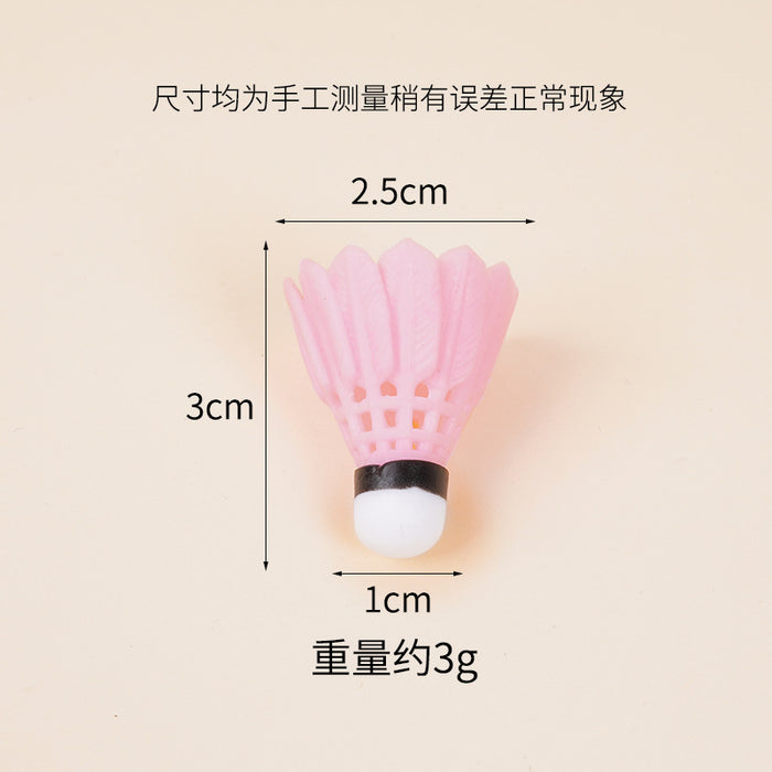 Wholesale Badminton Keychain Pendant PVC Sports DIY Accessory MOQ≥5