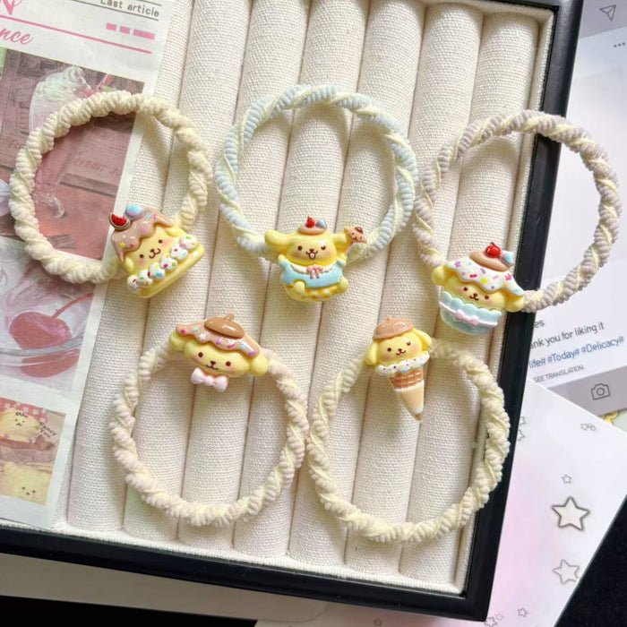 Wholesale Pudding Hair Band Cartoon Student High Elastic Rubber Band Headband