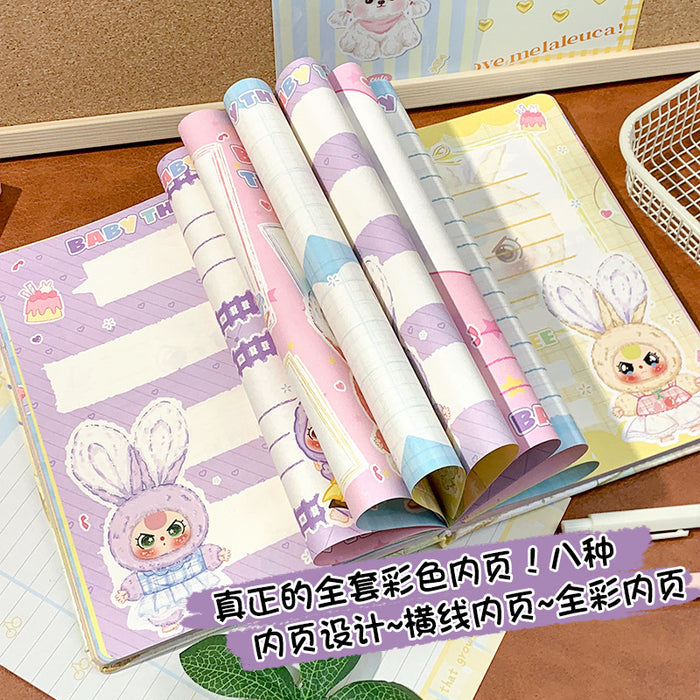 Wholesale 5pcs Mini Rabbit Coloring Pages Leather Cover Cute Notebook