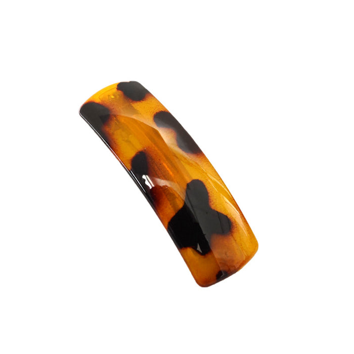 Wholesale Gold standard wide stripe smooth hair clip with high-end feel, black rear clip with spring clip, vintage hair clip